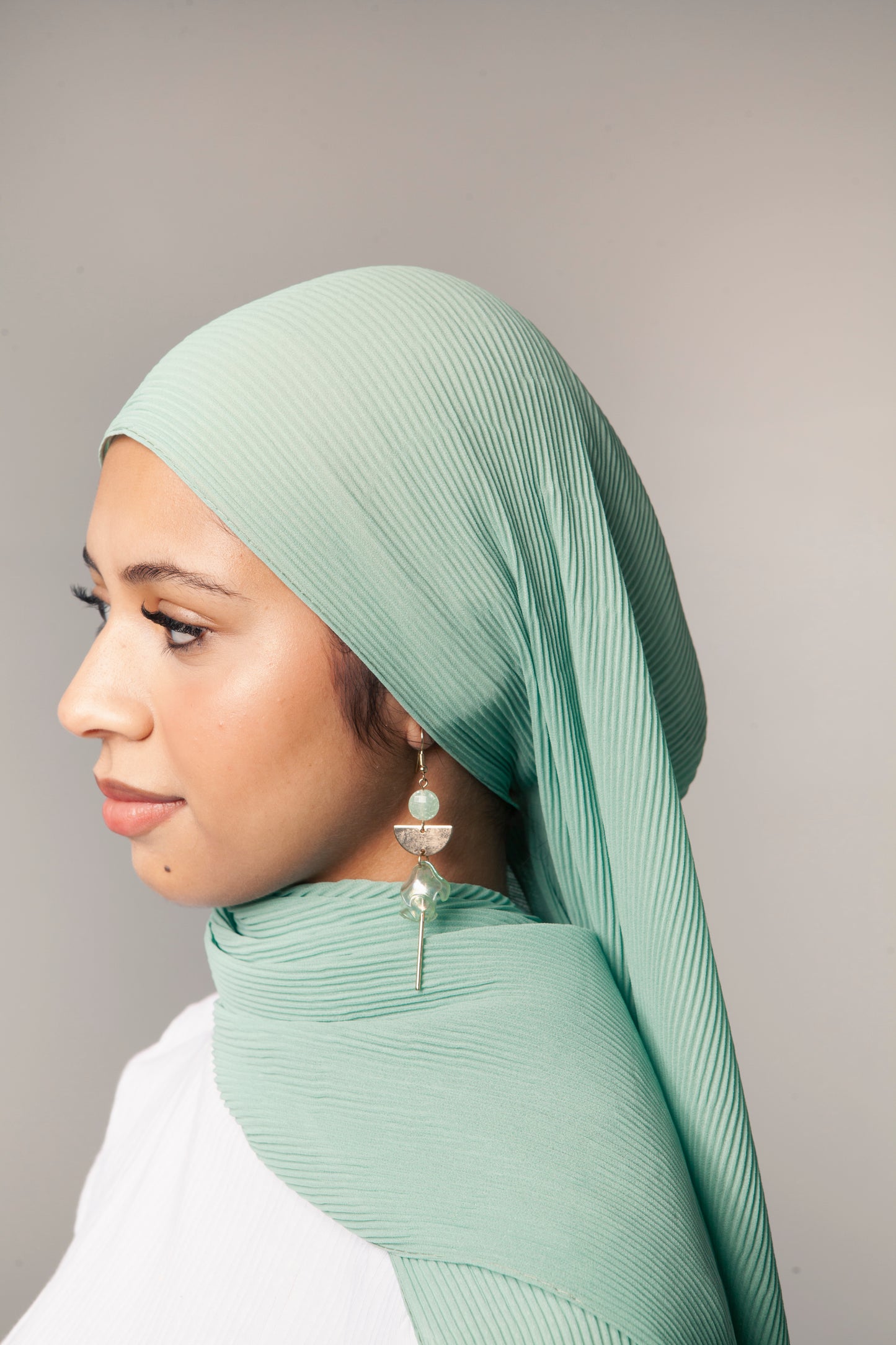 Light Green Pleated