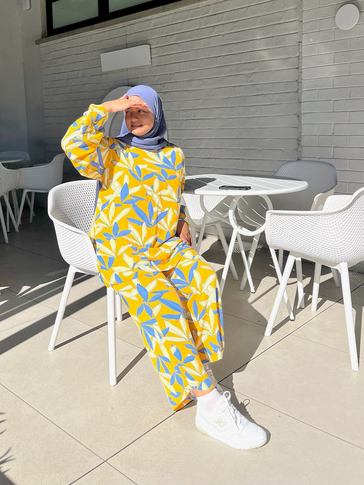Mustard & Blue Leaf Set
