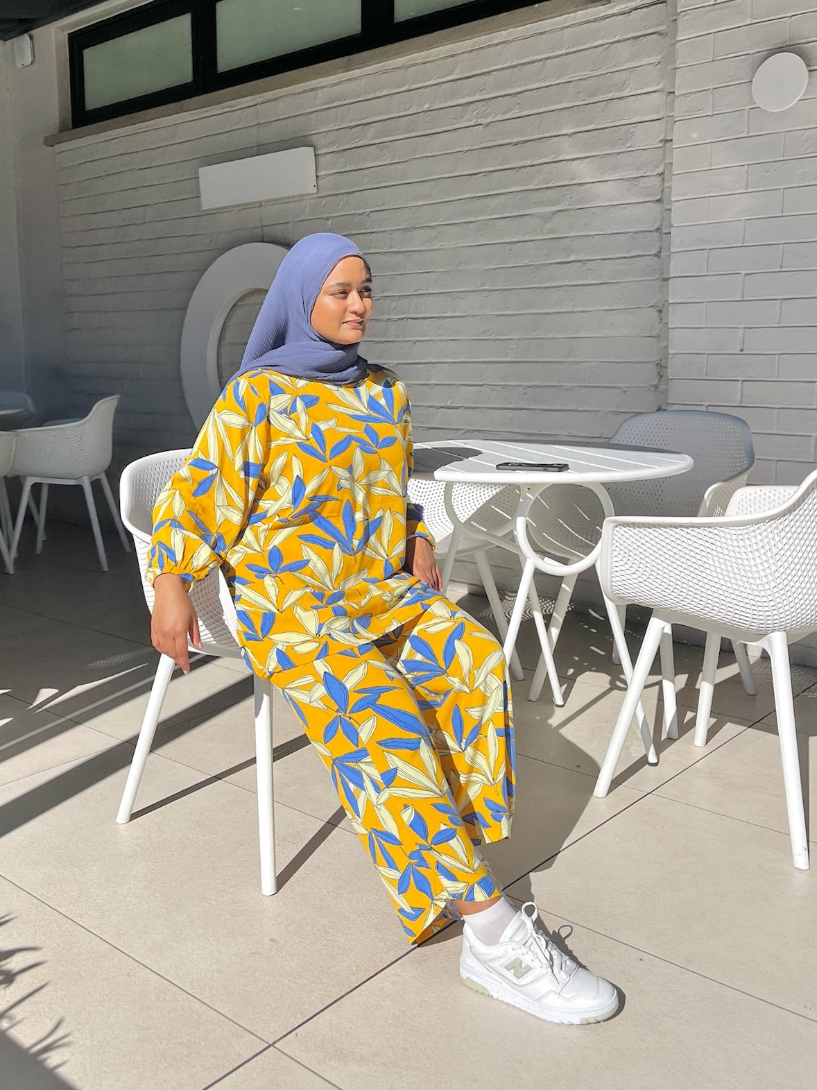 Mustard & Blue Leaf Set