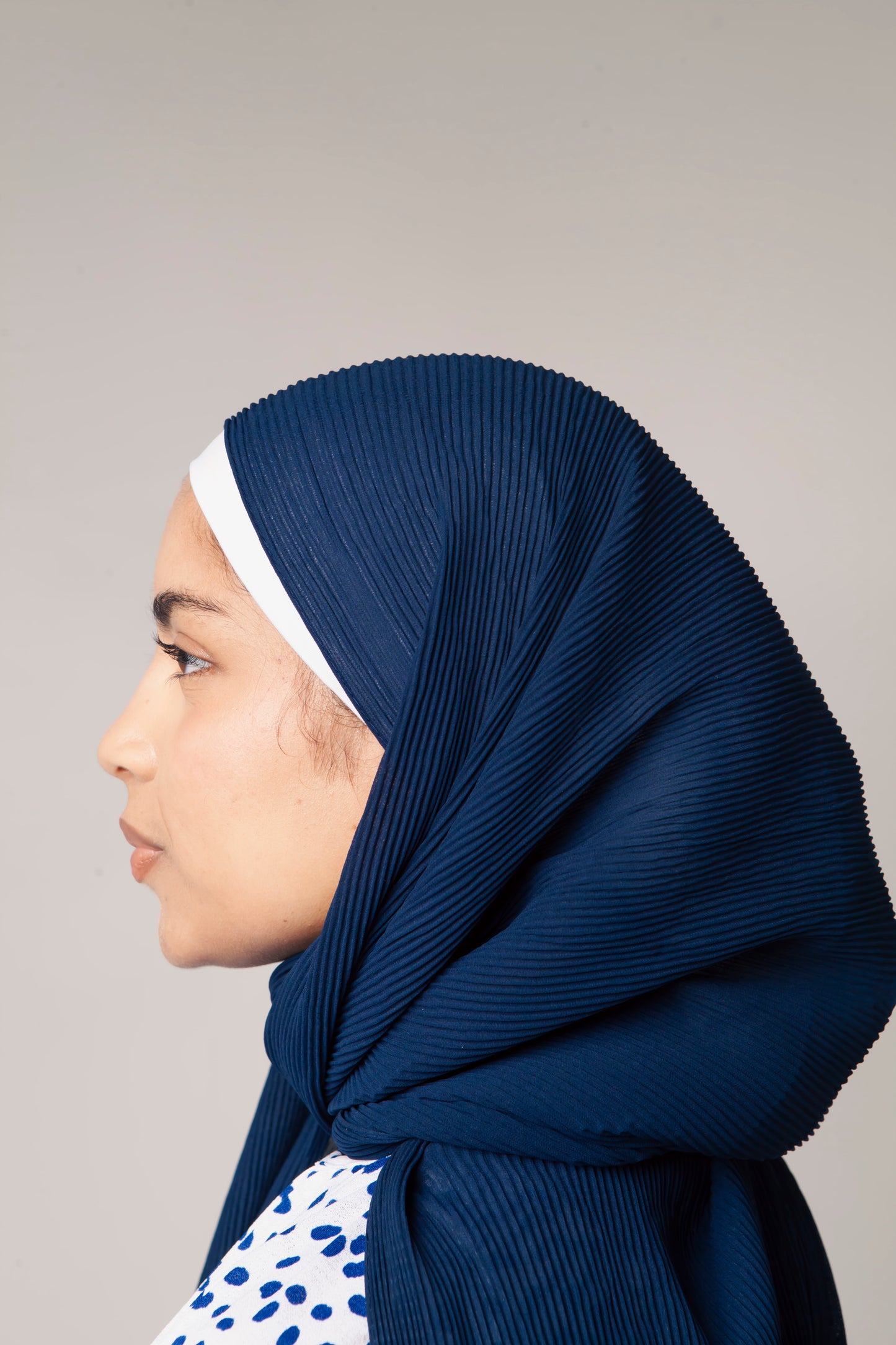 Navy Pleated