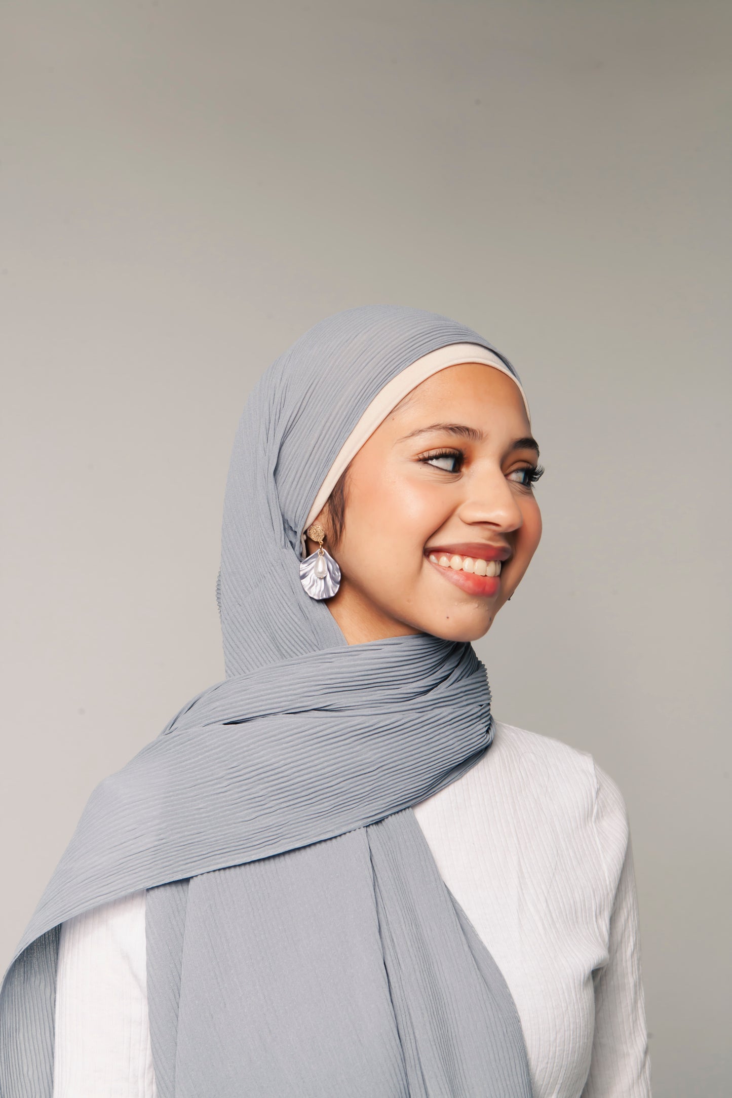 Light Grey Pleated