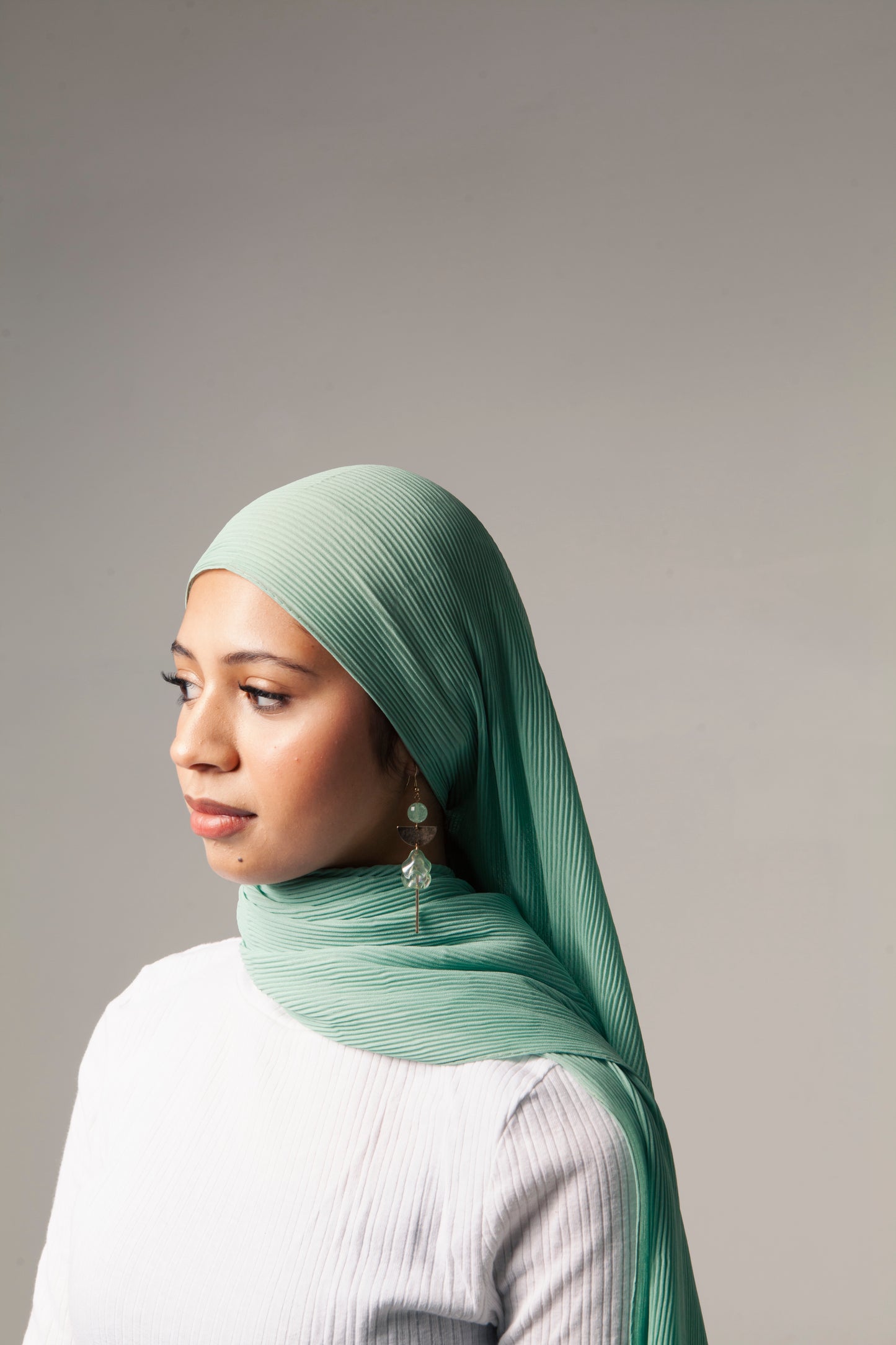 Light Green Pleated