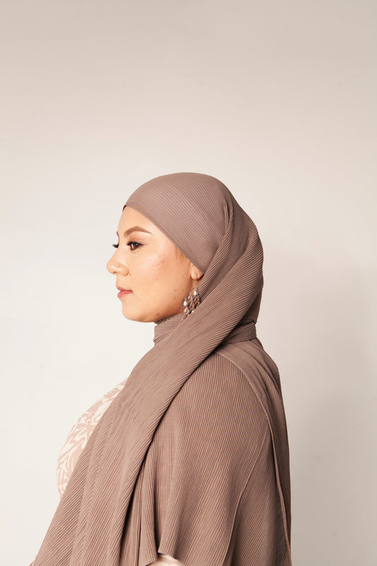 Brown Pleated