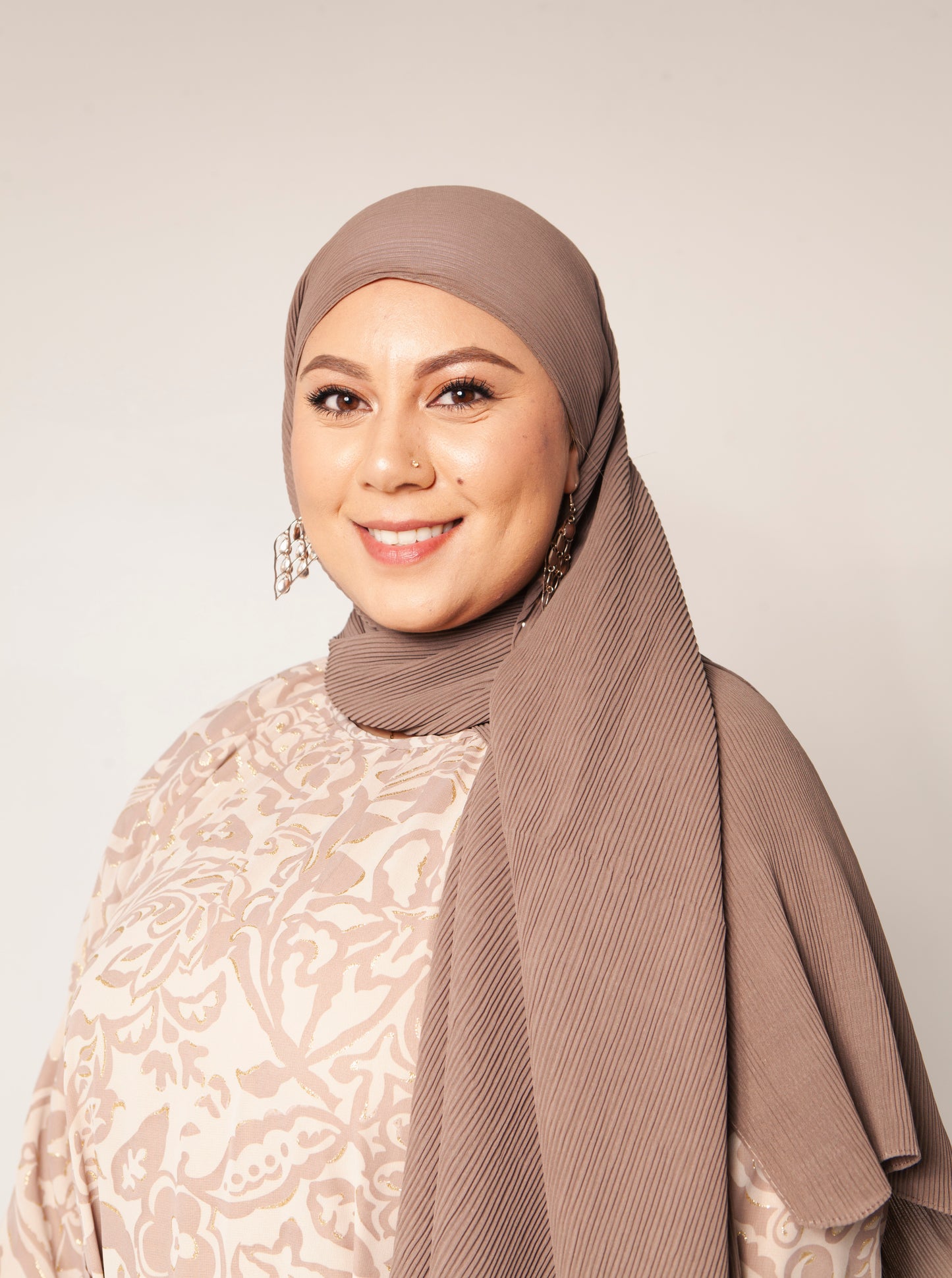 Brown Pleated