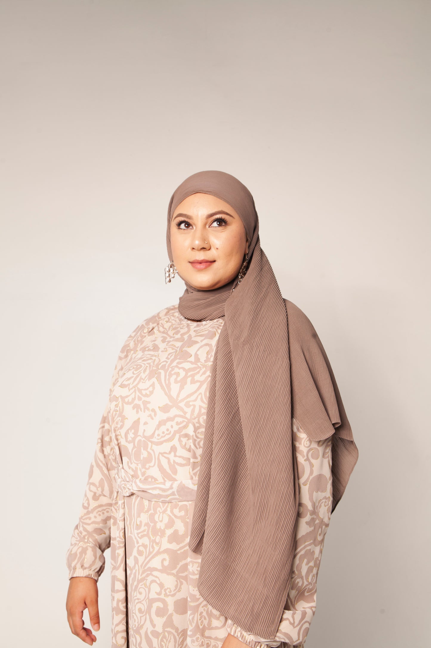Brown Pleated