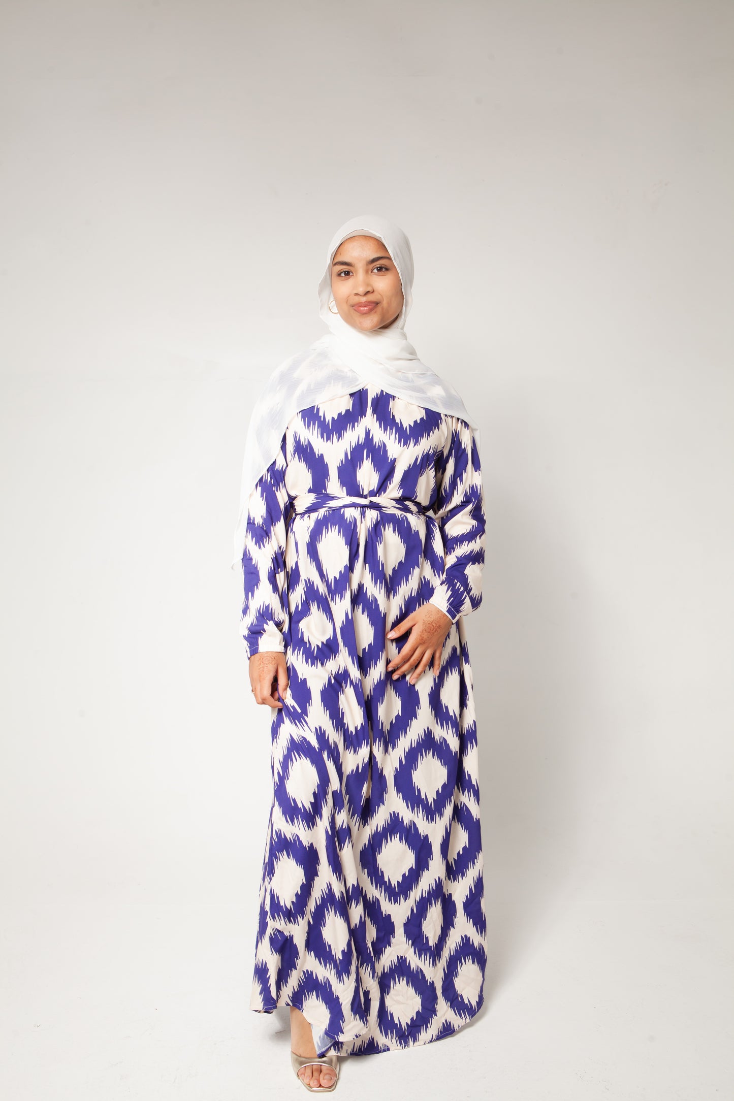 Blue and Cream Dress