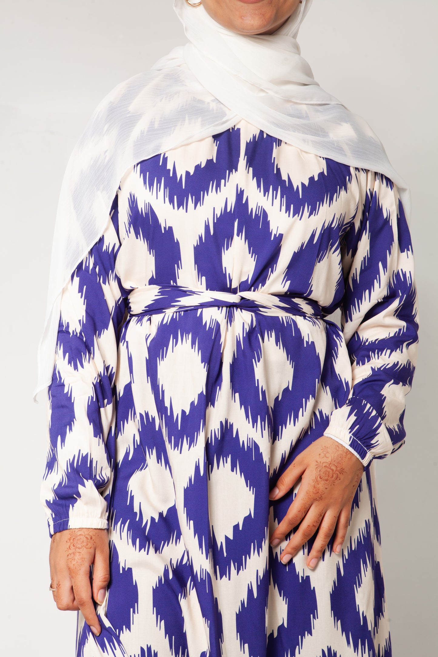 Blue and Cream Dress