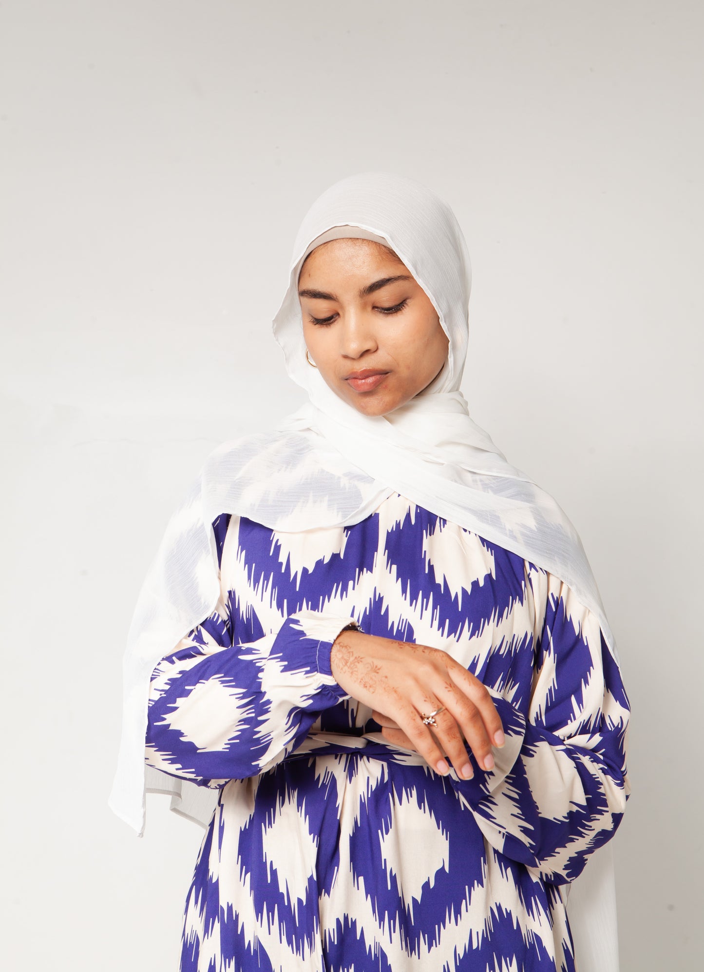 Blue and Cream Dress