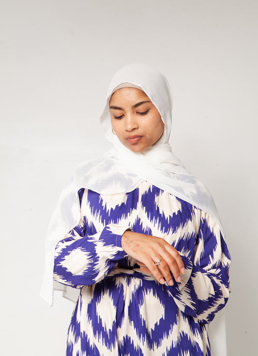 Blue and Cream Dress