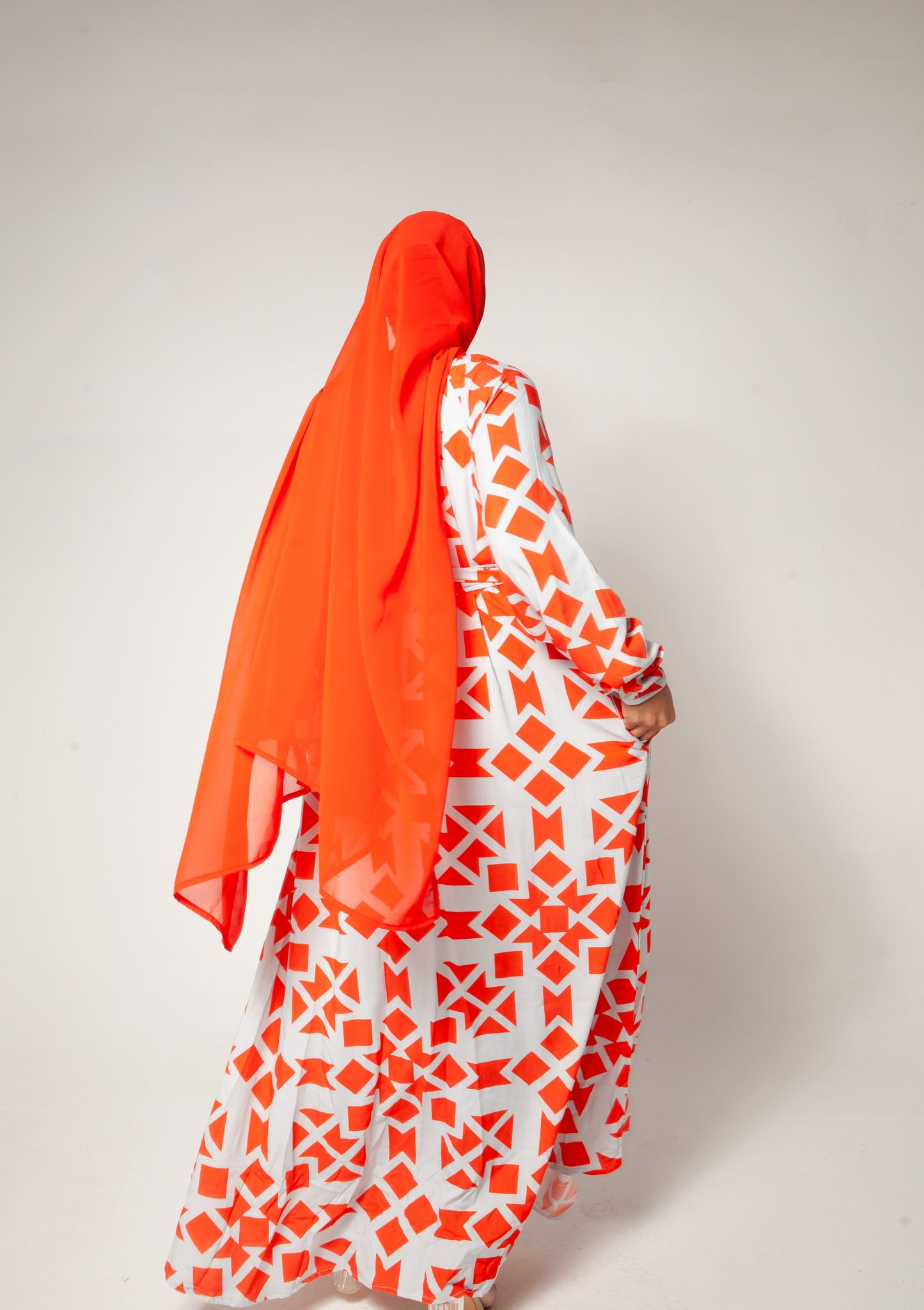 Aqua and Orange Dress