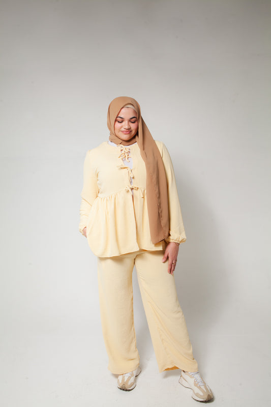 Yellow Bow Tie Set